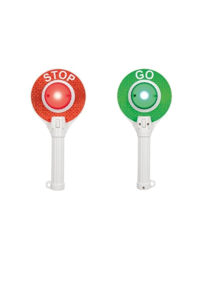 Premium Kids Traffic Signal Paddle Toy with LED Stop and Go Lights for Role Play - Image 4